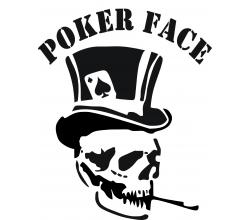 Stencil Schablone Poker Face